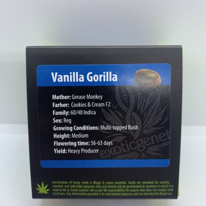 Exotic Genetix - Vanilla Gorilla {REG} [10+pk]